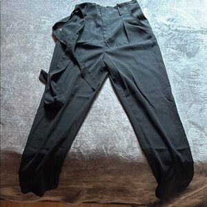 Windsor Black Trousers with Relaxed Fit and Technical Fabric